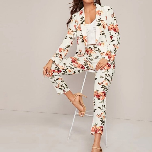 Floral Boss Babe Pant Suit